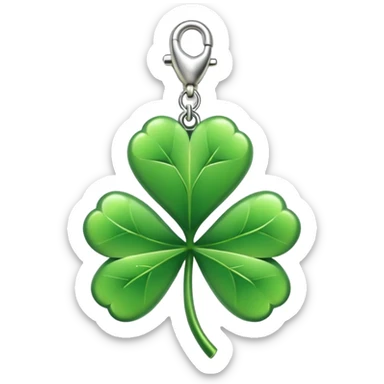 Lucky clover charm – green four-leaf clover.
 sticker