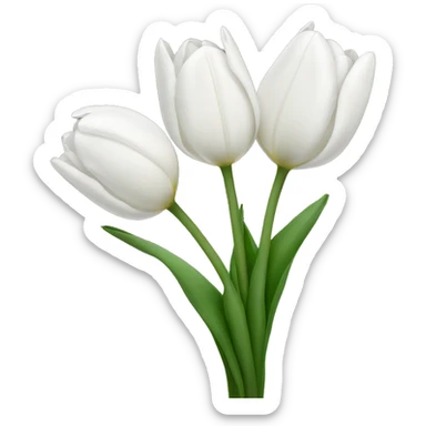 white tulips sticker