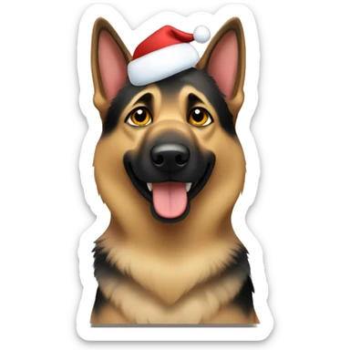 Christmas german shepherd sticker
