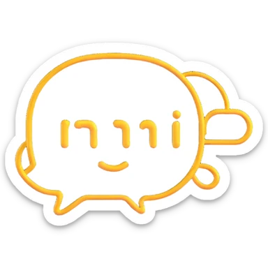 AI emoji, chat bubble with circuit lines, modern style sticker