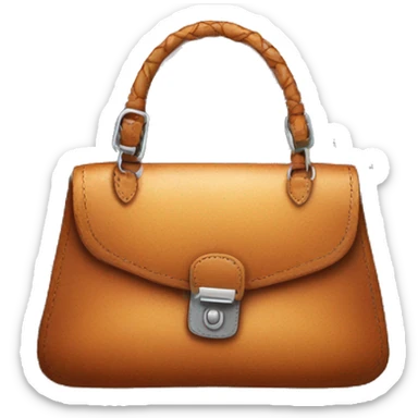 purse worn across chest by red head student sticker