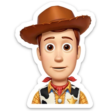 Woody from Toy Story, headshot  sticker
