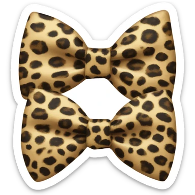 Leopard print bow￼ sticker