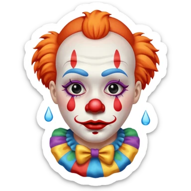 sad clowns sticker