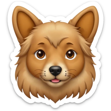 the face of a hip dog with piercings sticker