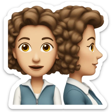 Judy Geller with brown hair sticker
