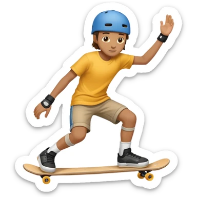 Knee pad street skateboarder sticker