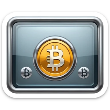 bank with bitcoin logo sticker