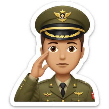 soldier saluting sticker