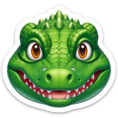 crocodile face and plane sticker