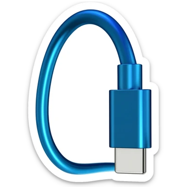 Blue metallic charger cord sticker