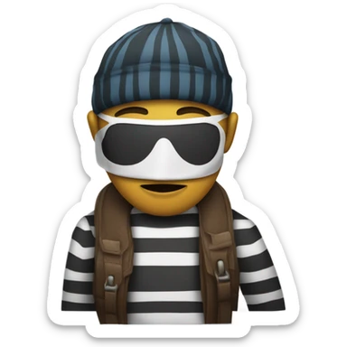 A robber emoji sticker