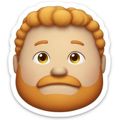 fat ginger guy sticker