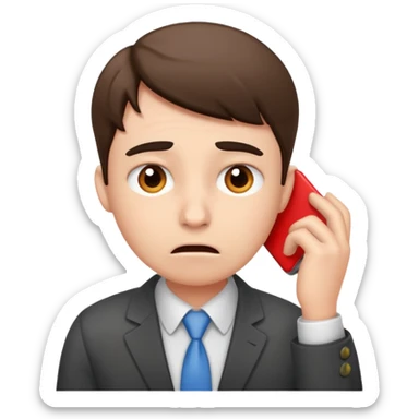 office worker in stress sticker