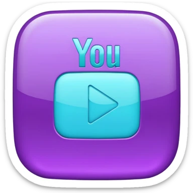 Purple and Cian Symbol youtube app sticker