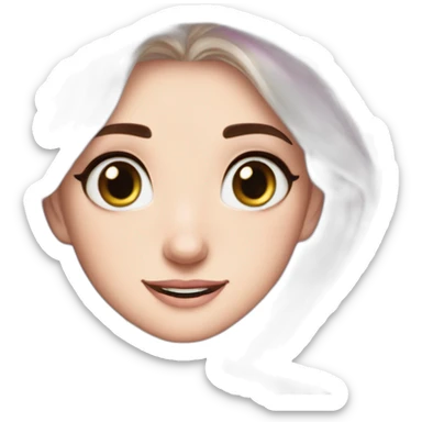 Twitch princess emote elsa hijabi princess realistic freckles winter sticker
