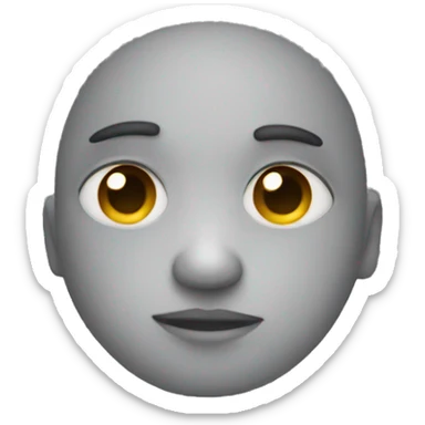 person with eyes really small and far apart sticker