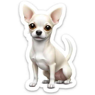 Chihuahua white sticker