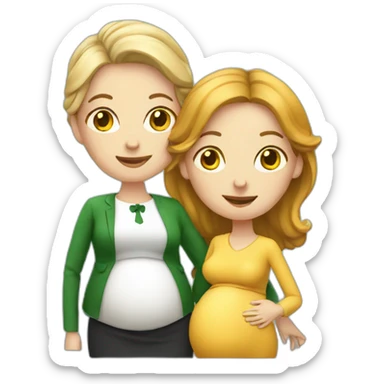 Irish lady with her pregnant teacher wife sticker