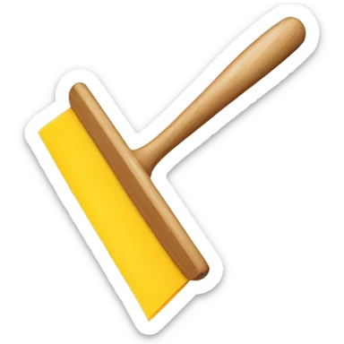 squeegee with long wooden handle sticker