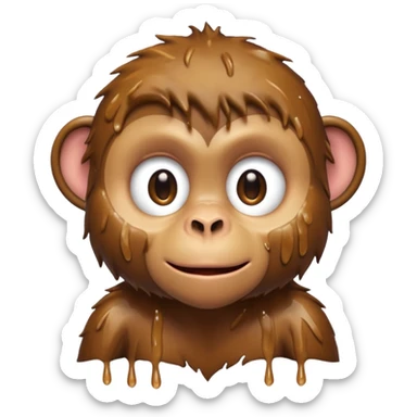 a wet monkey sticker