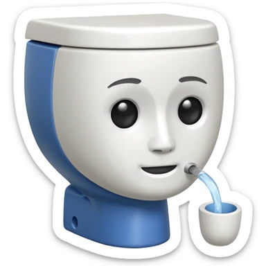 Sibidi toilet with a head  sticker