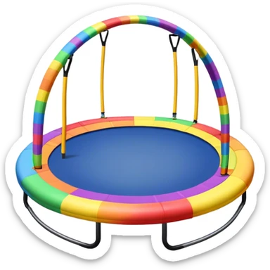 rainbow Trampoline sticker