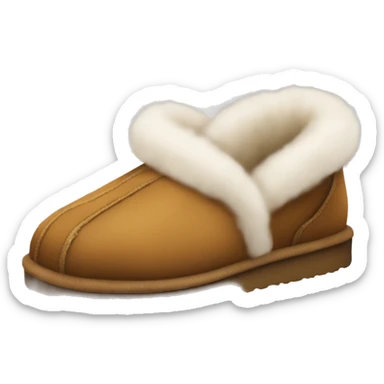 Ugg slippers with fur sticker