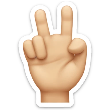 finger hear emoji🫰with middle instead of index finger  sticker