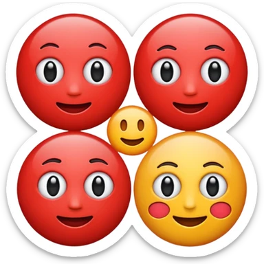 I want an emoji of the word "AI" in red writing sticker