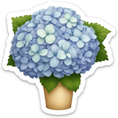 Big hydrangea bouquet with ribbon sticker