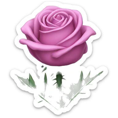 Rose and Thistle forming anX sticker