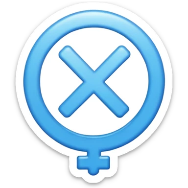 male gender symbol classic emoji style with subtle shine suitable for Discord role icon sticker