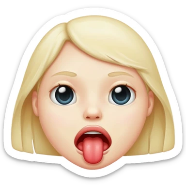 drooling face sticker