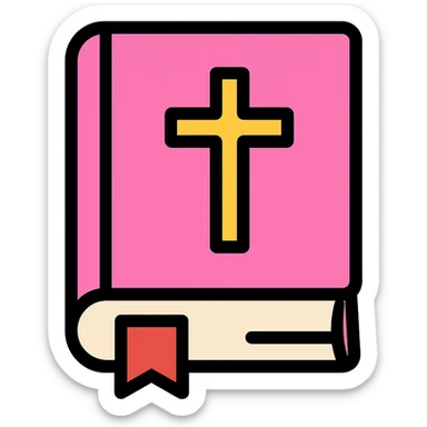 A pink bible sticker