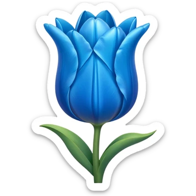 Emoji de un tulipán azul sticker