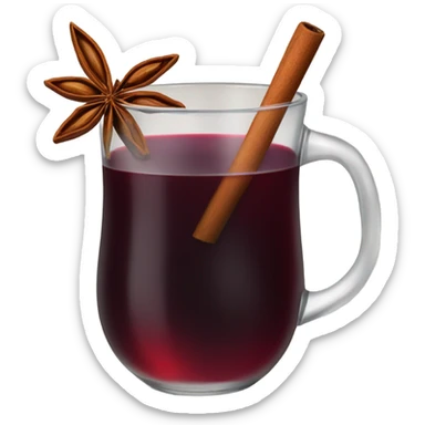 Mulled wine with star anise sticker