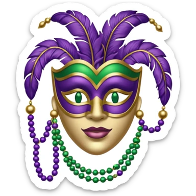 Mardi gras sticker