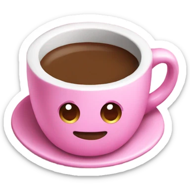 Coffe pink  sticker