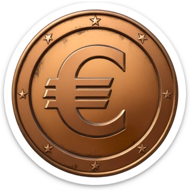 Euro bronce Sign sticker