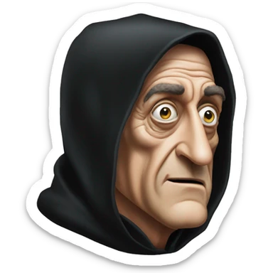 marty feldman black hood squint sticker