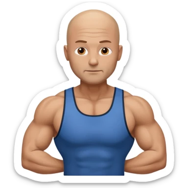 gym daddy with no hair 40 years old sticker