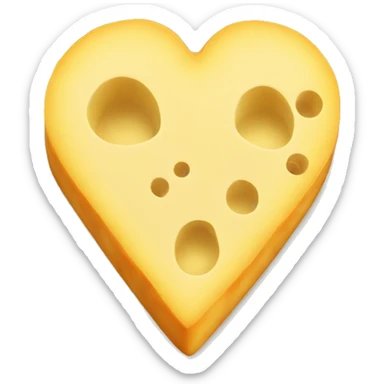 cheese heart sticker