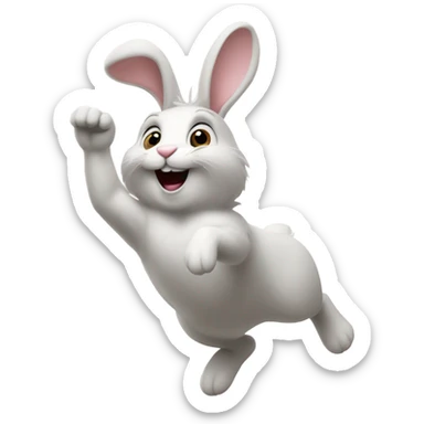 A bunny that’s hopping sticker