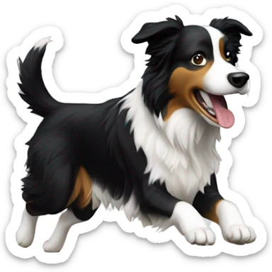 Anvil with border collie jumping over sticker