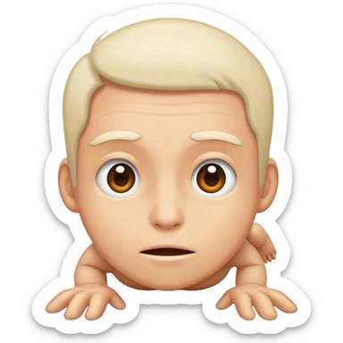 Hungover person crawling  sticker