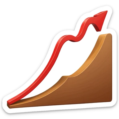 boomerang on a chart as the line growing sticker