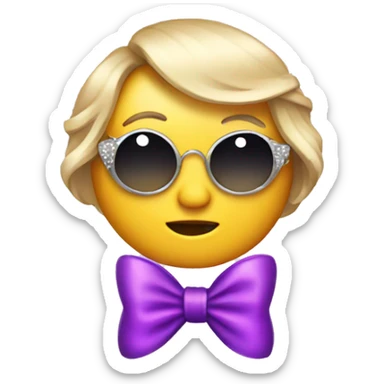 Disco with bow sticker