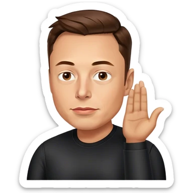 Elon Musk with a BBL sticker