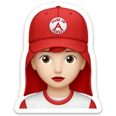 Red cap with no person in it that says "I AM IN A CULT" in white text sticker